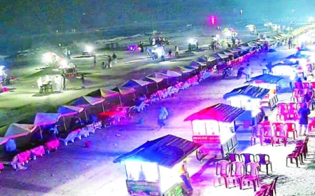 কক্সবাজারে পর্যটকের ঢল উৎসবমুখর কুয়াকাটা